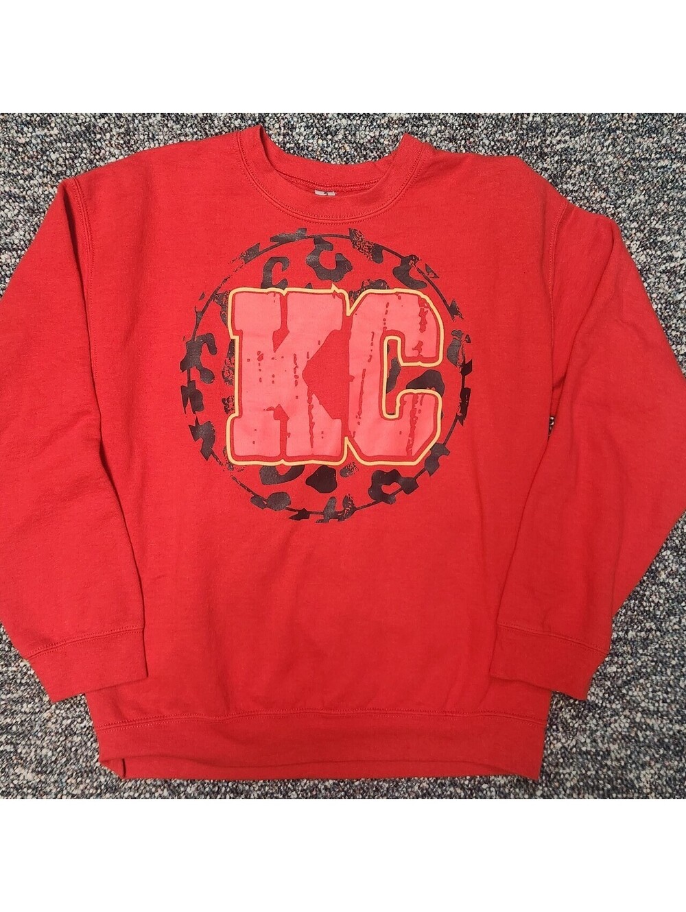 Red KC Sweatshirt Pullover Kansas City Chiefs Gildan Sweater